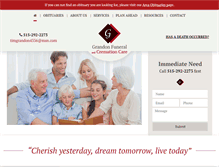 Tablet Screenshot of grandonfuneralandcremationcare.com